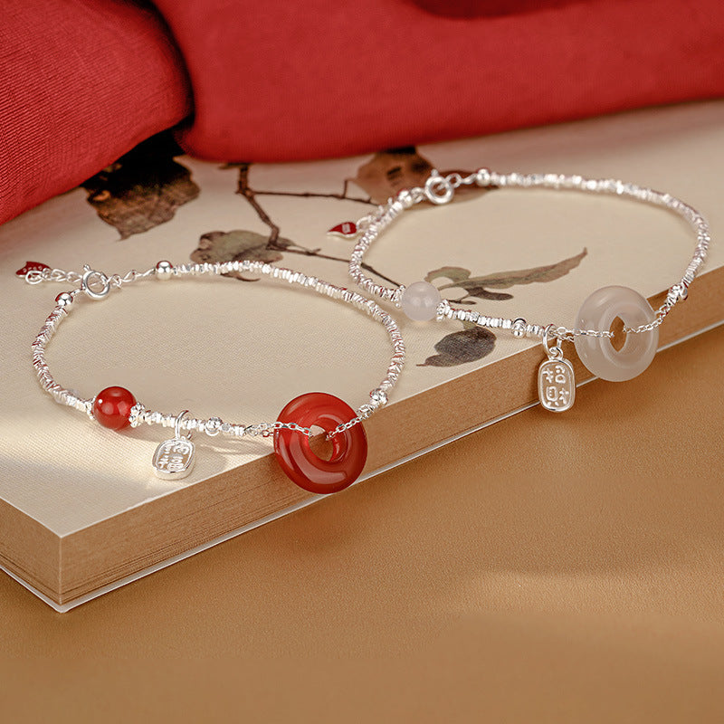 S925 sterling silver broken silver bracelet