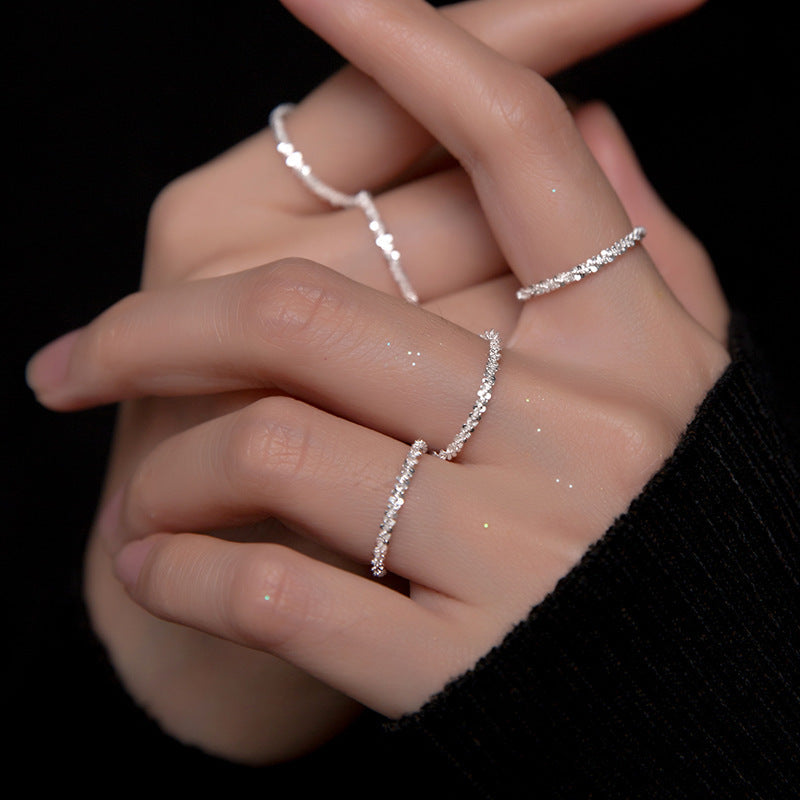 925 sterling silver simple circle ring