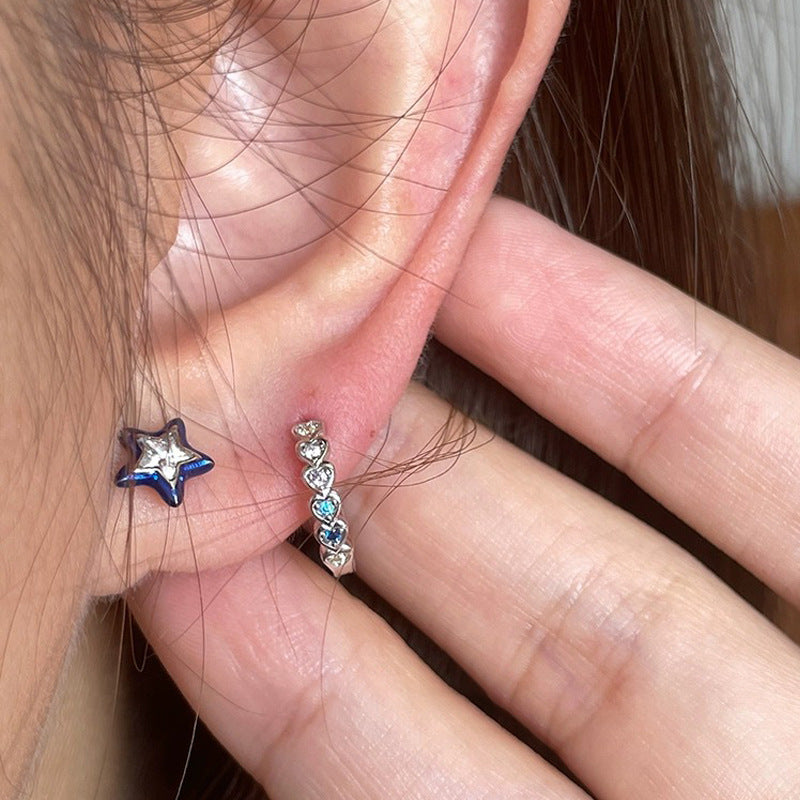 925 sterling silver earrings - silvery