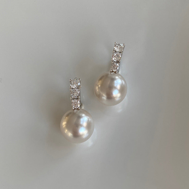 925 sterling silver pearl earrings