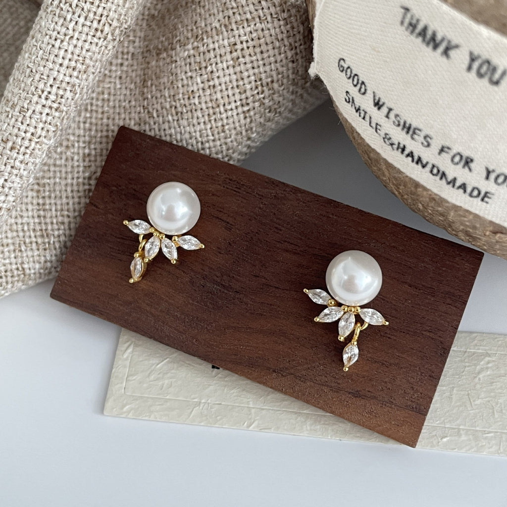 925 sterling silver pearl earrings