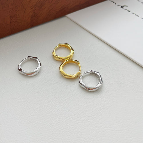 925 sterling silver circle earrings