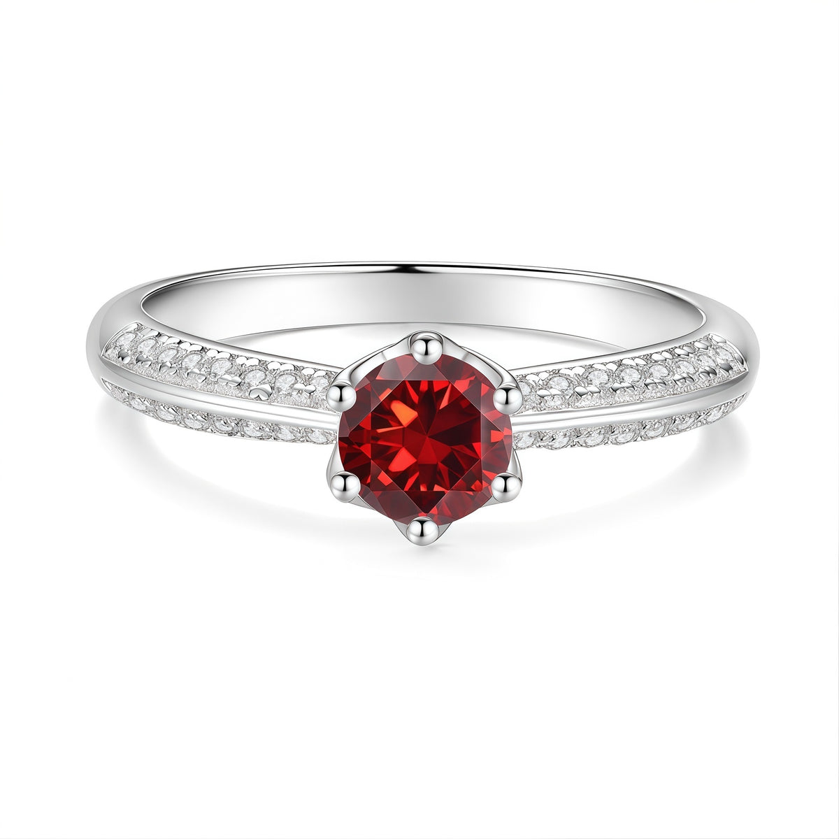 S925 Sterling Silver Moissanite Ring