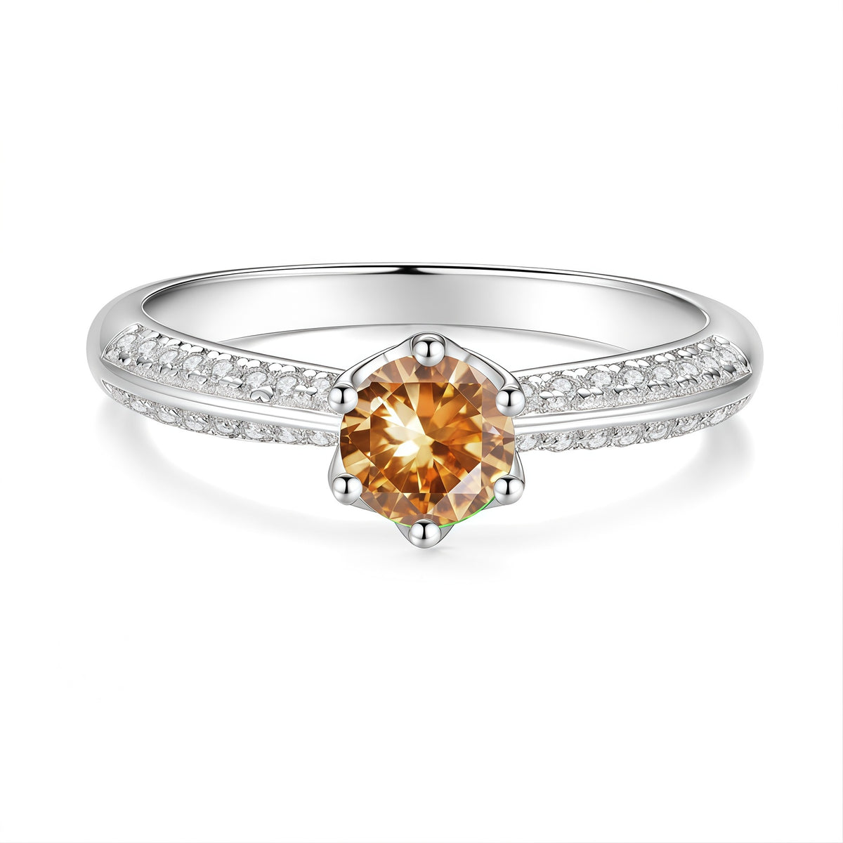 S925 Sterling Silver Moissanite Ring
