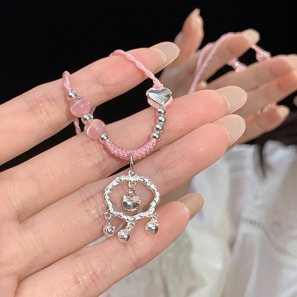 925 sterling silver pendant woven rope necklace