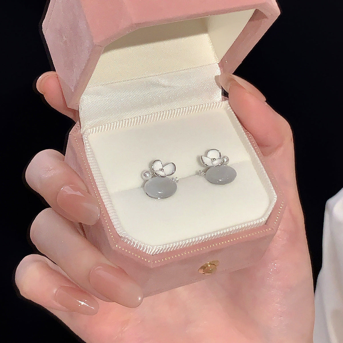 925 sterling silver flower earrings
