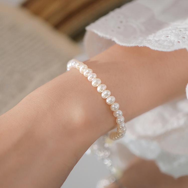 925 sterling silver freshwater pearl bracelet