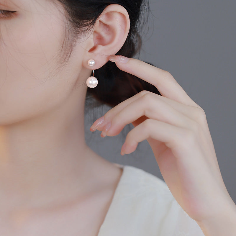 925 sterling silver pearl earrings