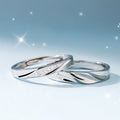 925 sterling silver couple's ring - silver