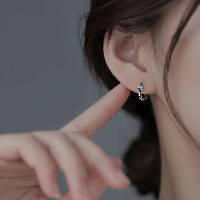 925 sterling silver earrings - silvery