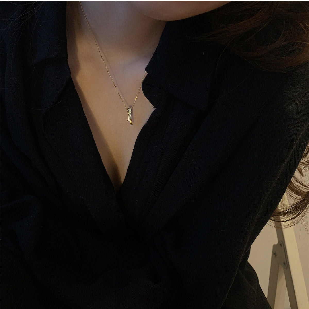 925 sterling silver zircon necklace