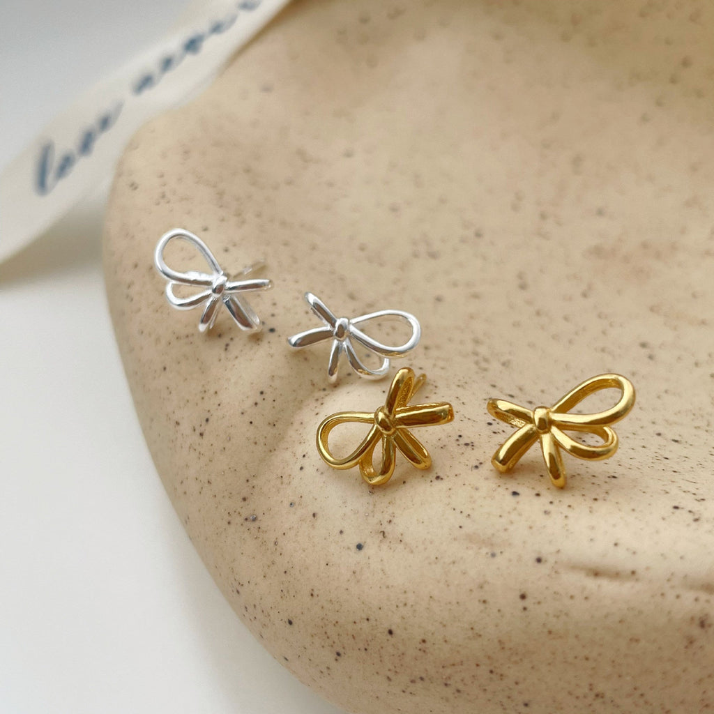 925 sterling silver bowkont earrings