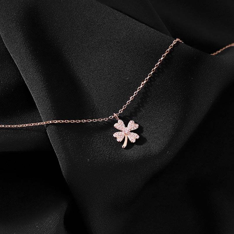 S925 sterling silver zircon necklace