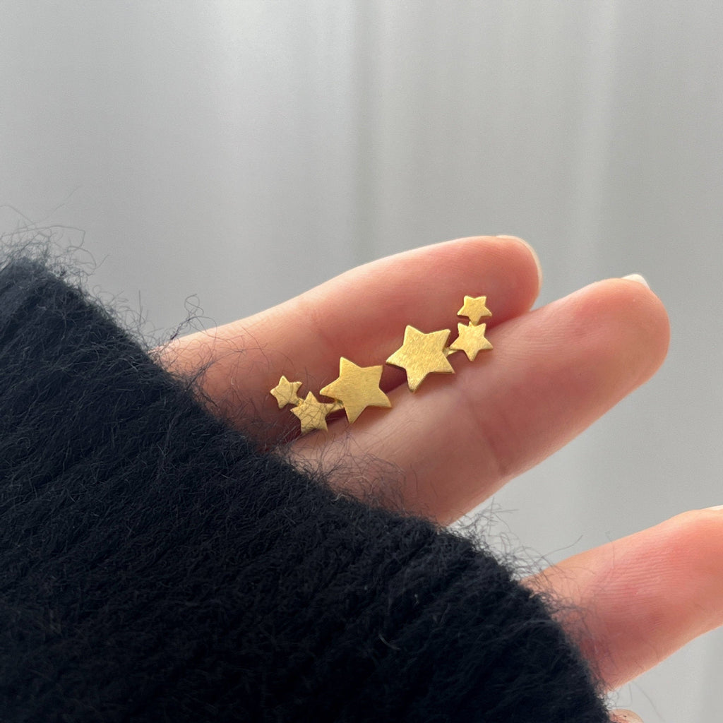 925 sterling silver small star earrings