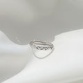 925 sterling silver open-end ring - silvery