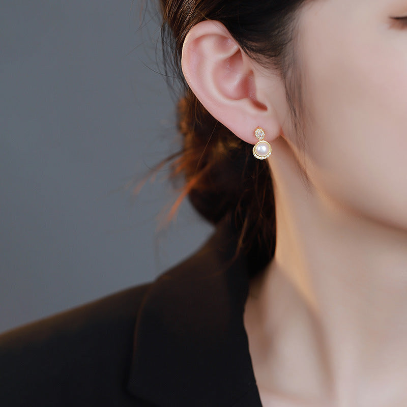 925 sterling silver freshwater pearl earrings