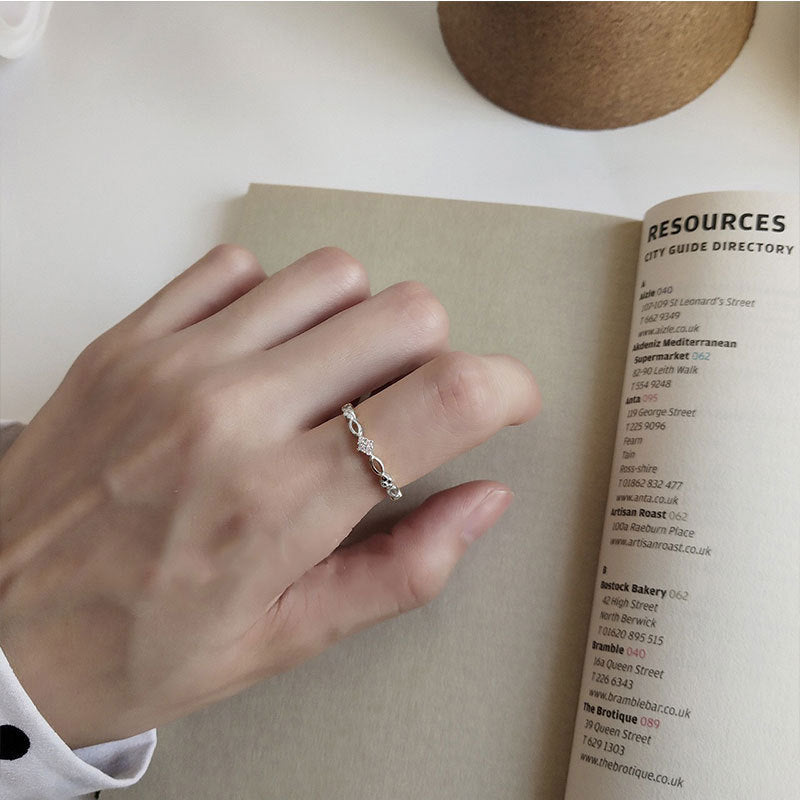 925 sterling silver zircon ring