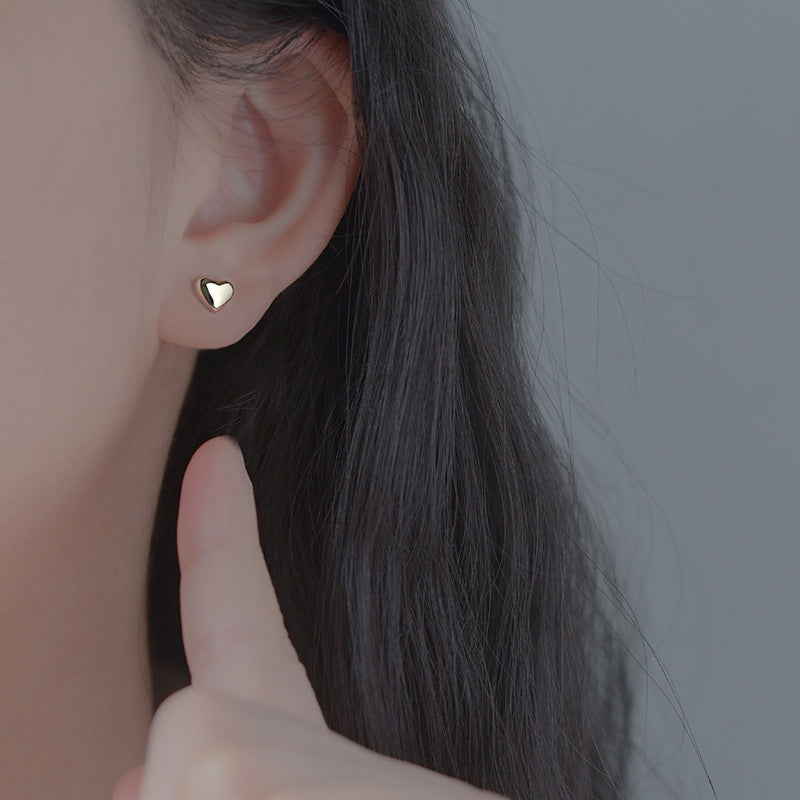 925 silver heart-shaped earrings
