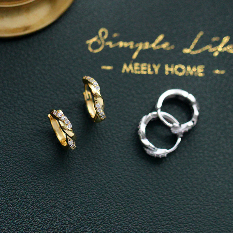 925 sterling silver circle earrings