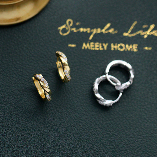 925 sterling silver circle earrings