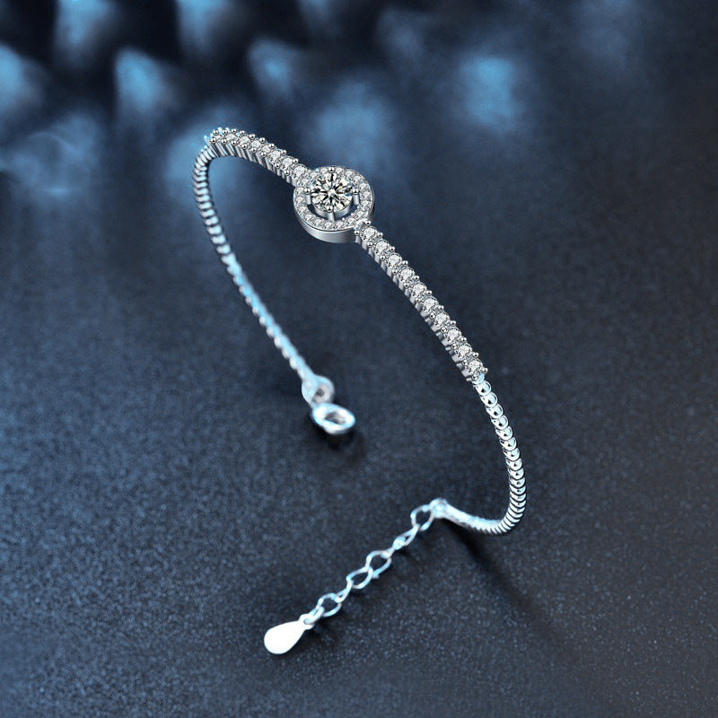 925 Sterling Silver Moissanite Bracelet