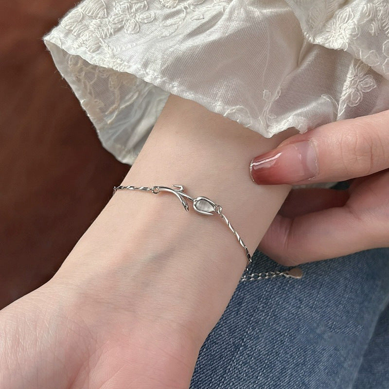 925 sterling silver bracelet - silvery
