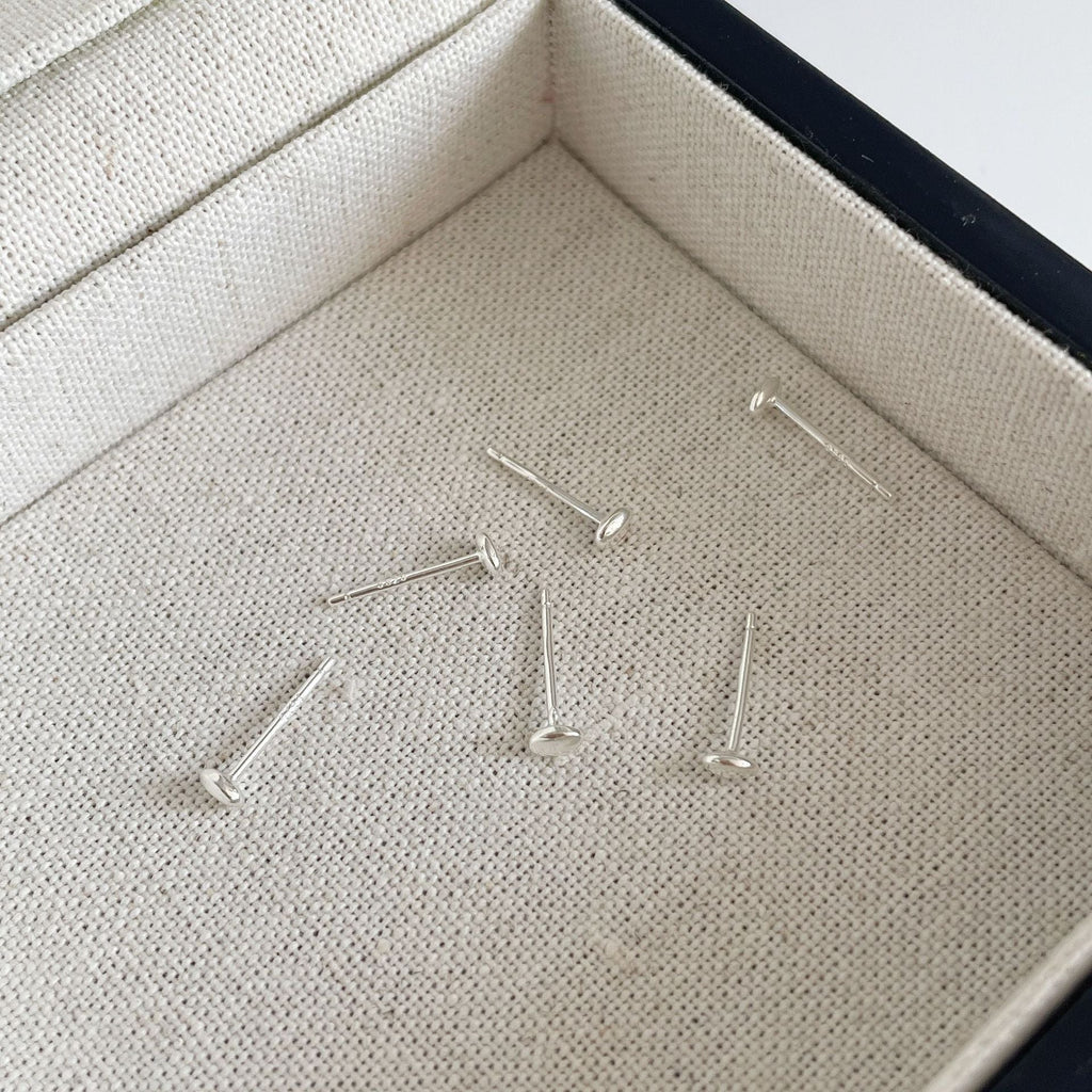 S925 sterling silver base mini earrings