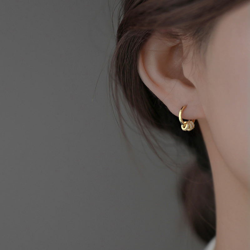 925 sterling silver round ear buckle