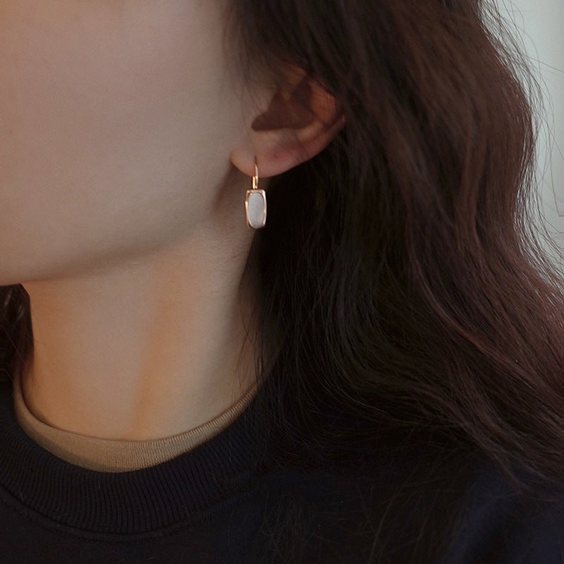 925 sterling silver shell earrings