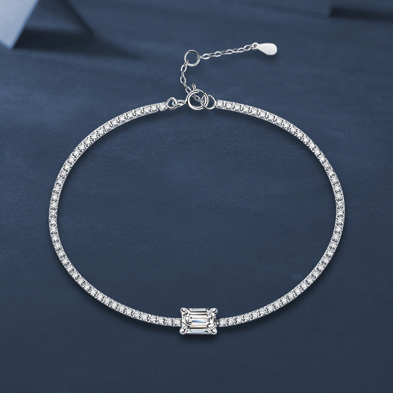 S925 Sterling Silver Moissanite "Aurora" Bracelet