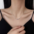 925 Sterling Silver Rope Knot Necklace - Silvery