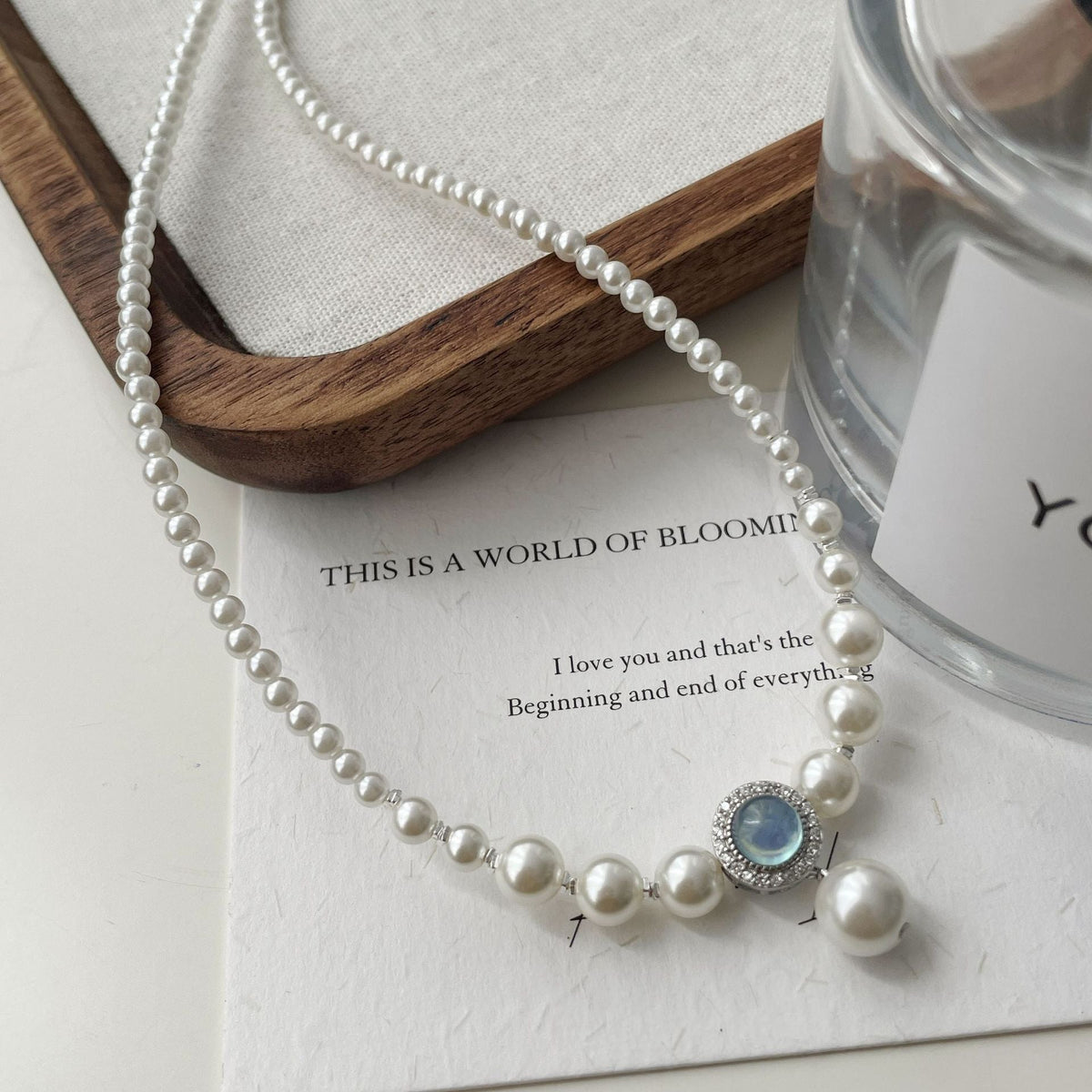 925 sterling silver pearl  necklace