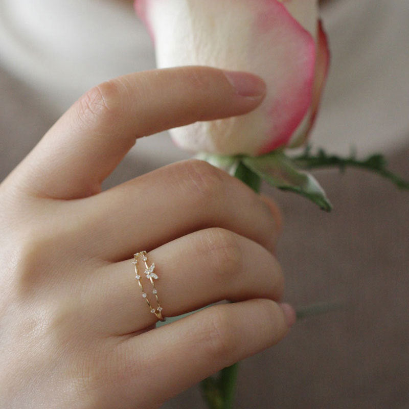 925 sterling silver butterfly ring