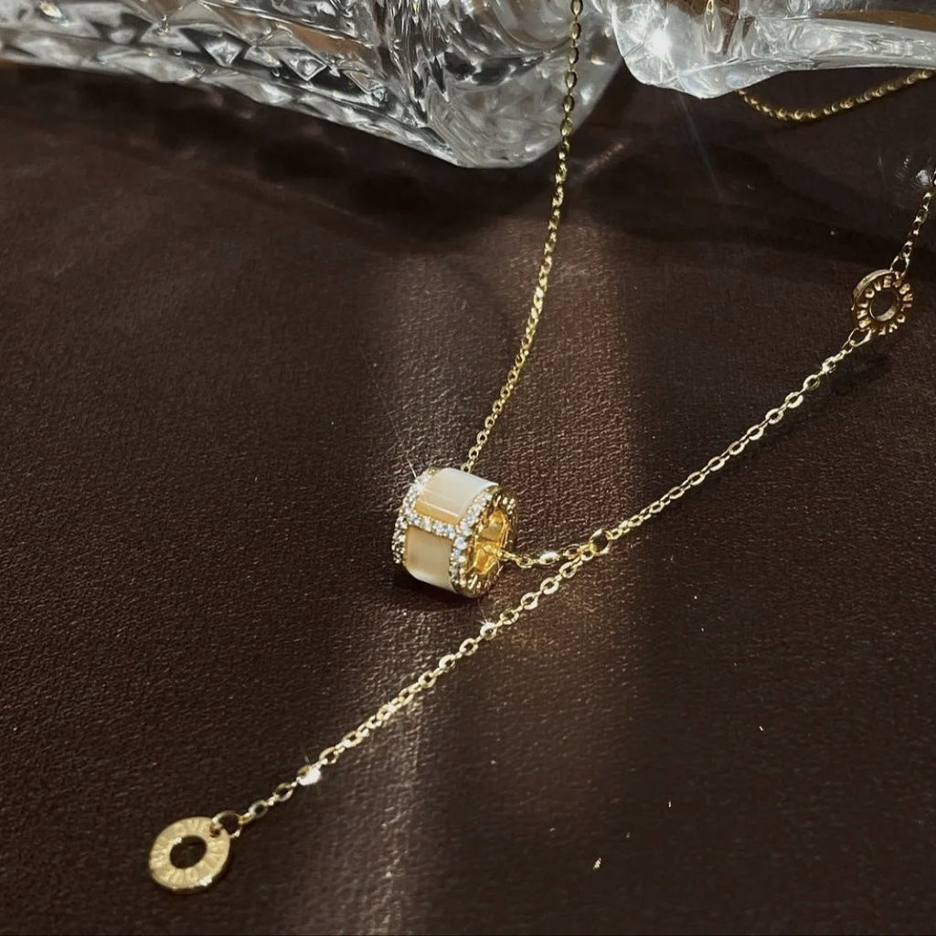925 sterling silver pendant necklace - golden