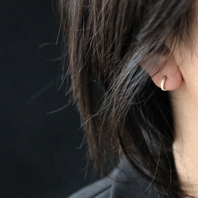 S925 Silver Shell Circle Earrings