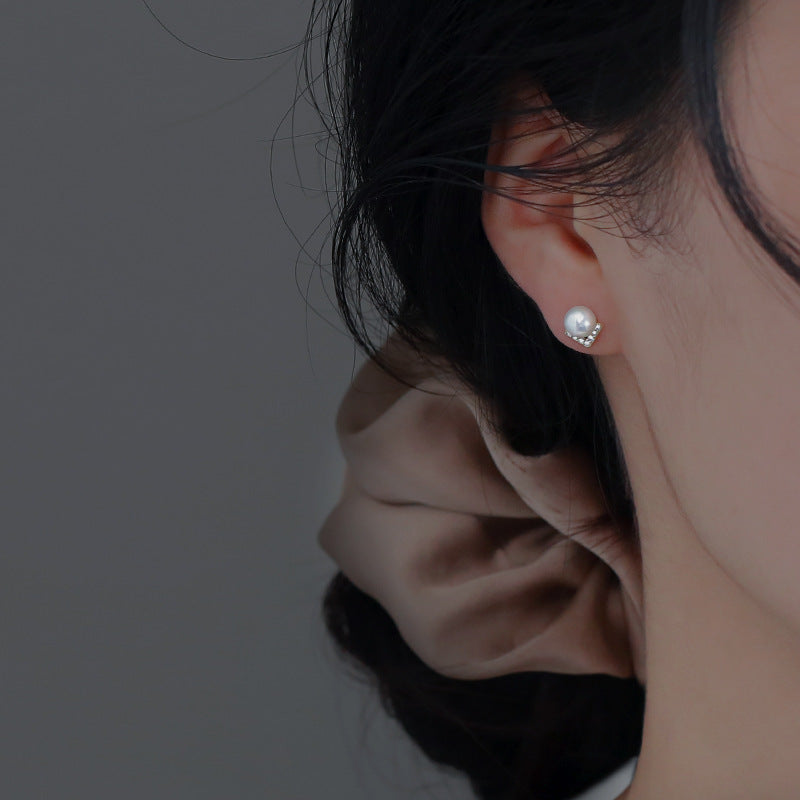925 sterling silver freshwater pearl earrings