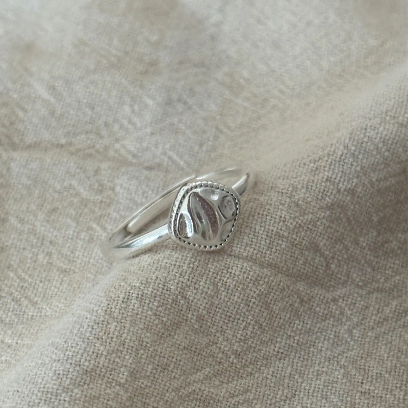 S925 sterling silver ring - silvery