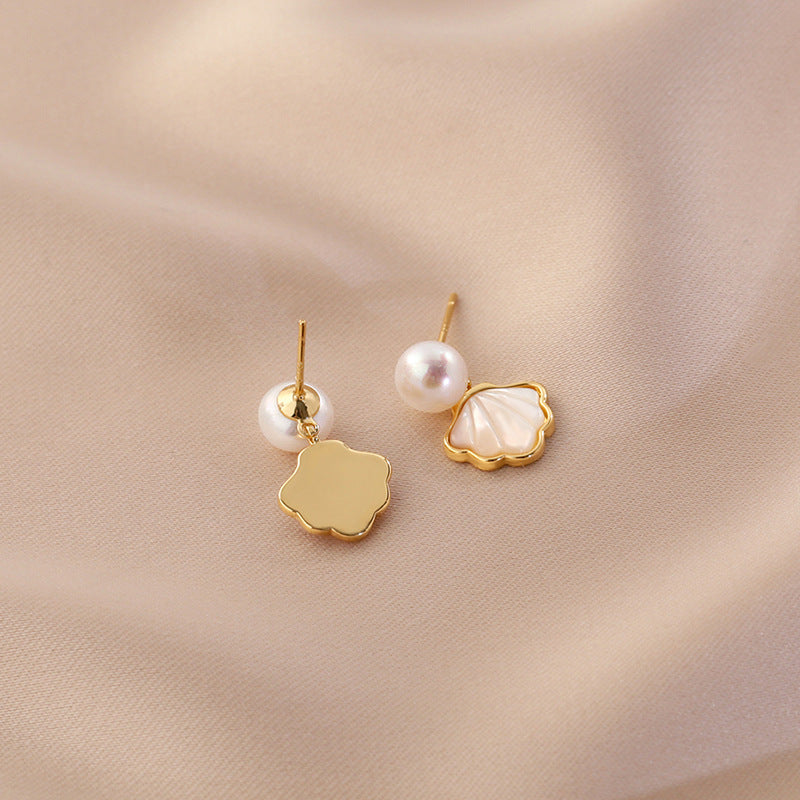 925 sterling silver shell earrings