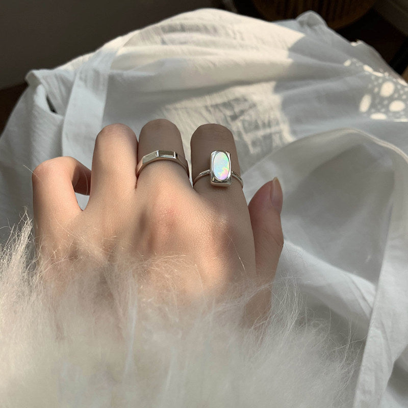 925 sterling silver shell  ring