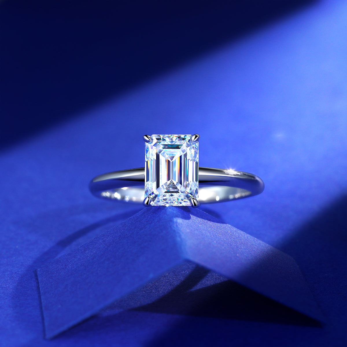 Emerald Cut Moissanite Engagement Ring – wholesale moissanite rings