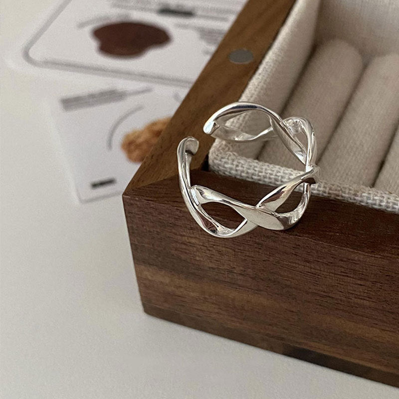 925 sterling silver ring - silvery