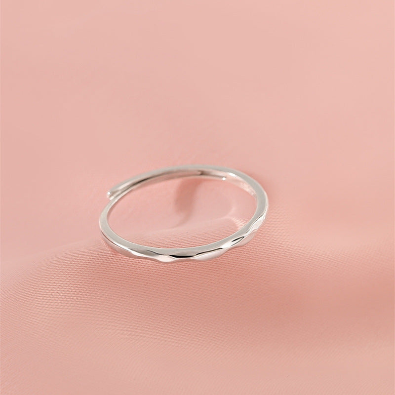 925 sterling silver fine ring - silver