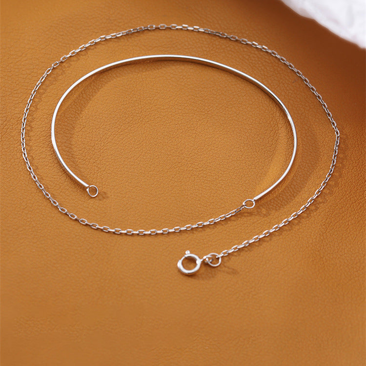 925 sterling silver double-layer bracelet - silvery