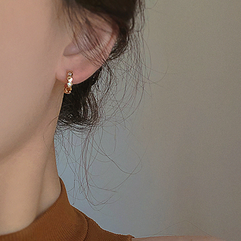 925 sterling silver zircon earrings