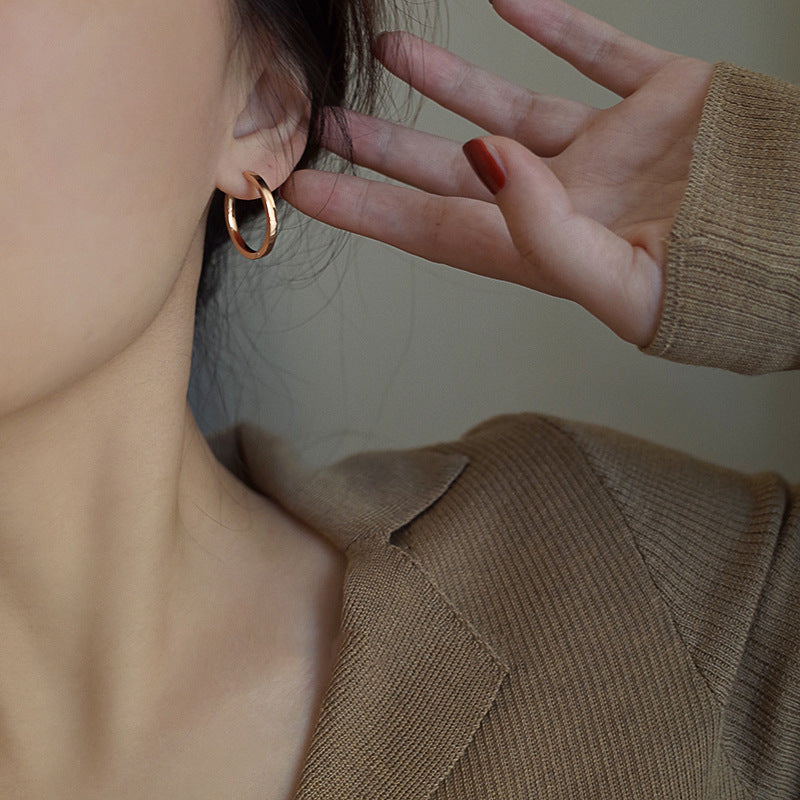925 sterling silver earrings - champagne golden