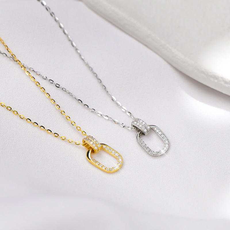 925 sterling silver square pendant necklace