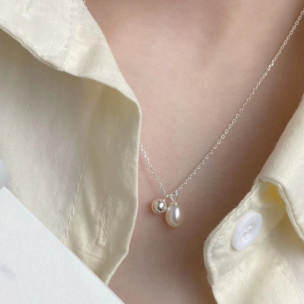 925 sterling silver freshwater pearl necklace
