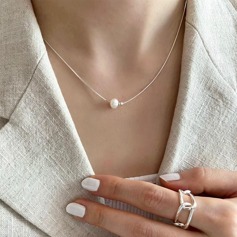 925 sterling silver freshwater pearl necklace