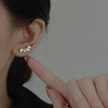 925 sterling silver droplet shaped earrings