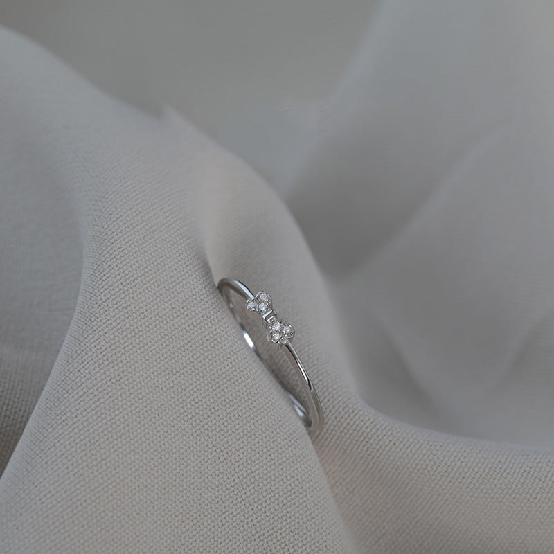 925 sterling silver open ring - silvery